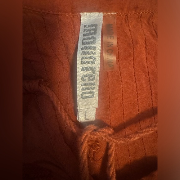 Monoreno dress Boho Large Orange Long sleeve Embroidered Design - Picture 8 of 9